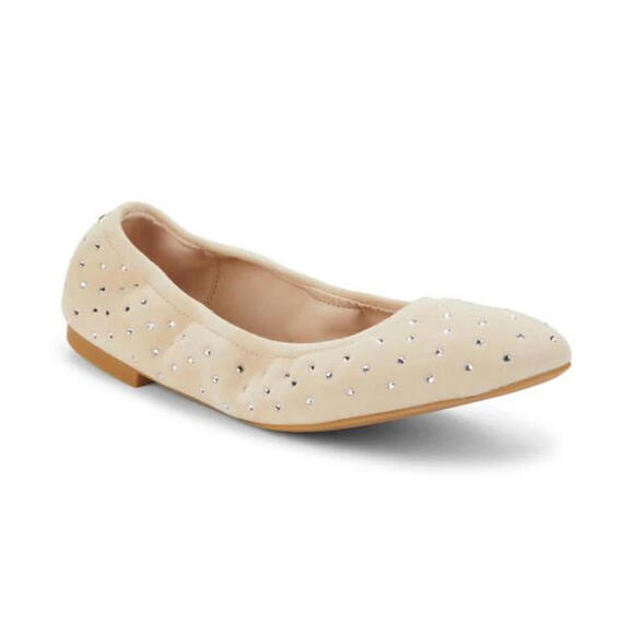 Stuart Weitzman Shoes - Stuart Weitzman Bling Embellished‎ Suede Ballet Flats SIZE 7.5 NWOB